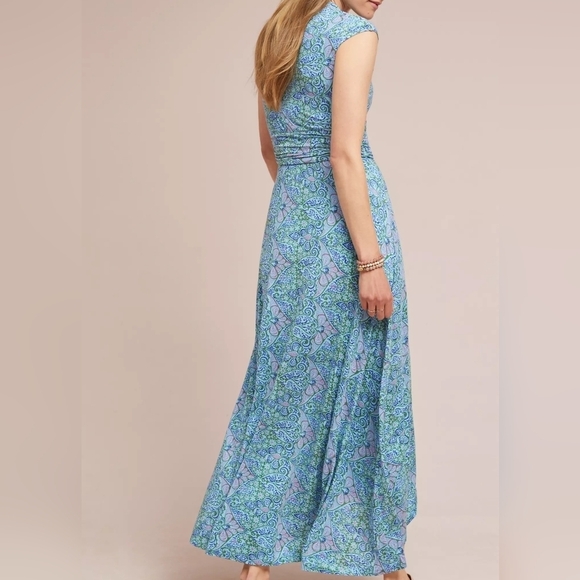 Maeve | Anthropologie Bristol Paisley Blue Maxi Dress - Picture 4 of 13
